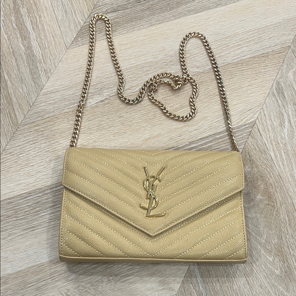 Gold Quilted Crossbody Bag fashion bag